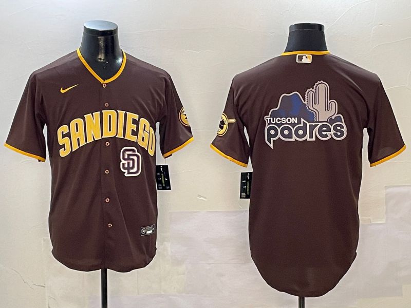 Men San Diego Padres Blank Brown Game 2024 Nike MLB Jersey style 01088->san diego padres->MLB Jersey
